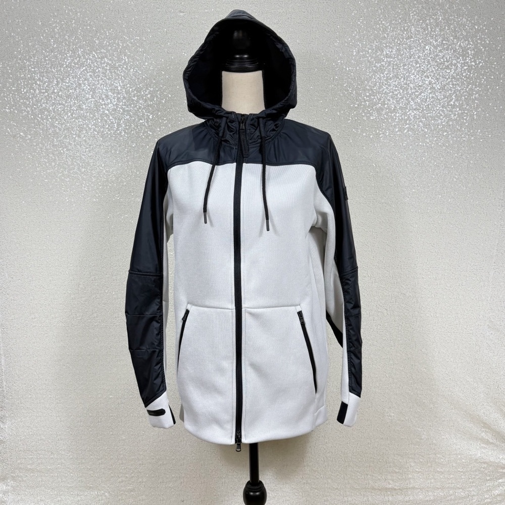 Under Armour The Swacket Hooded Full-Zip Jacket Small Gray Black - Picture 2 of 16